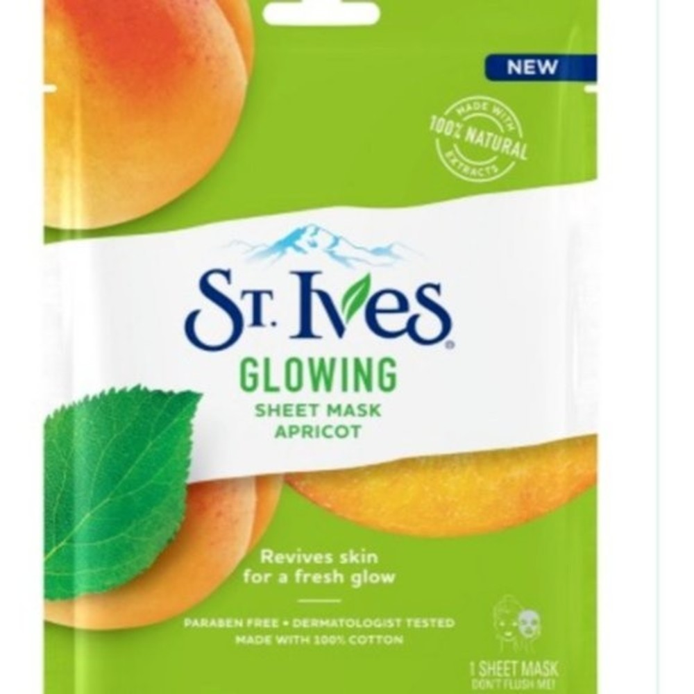 St Ives Glowing Sheet Mask Apricot 4 Packs